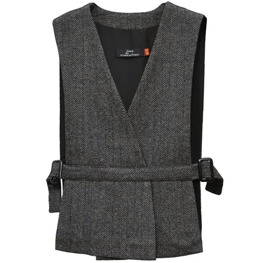 Korean Slim Spring 40% Woolen Vest Women Elegant Striped Belt Sleeveless Outerwear Female Coat Veste Femme Waistcoat Fall Gilet
Korean Slim Spring 40% Woolen Vest Women Elegant Striped Belt Sleeveless Outerwear Female Coat Veste Femme Waistcoat Fall Gilet