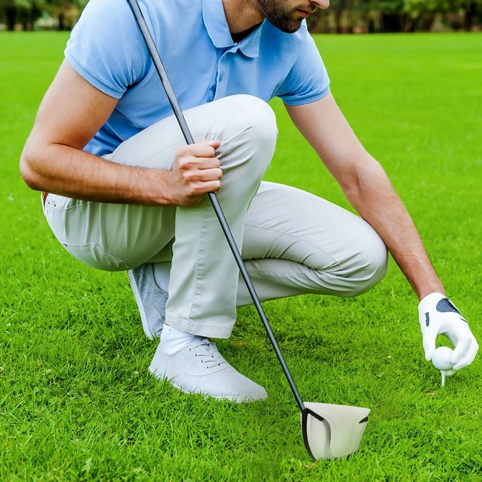 Golf Club Head Cover Pu Putter Sleeve Universal Fit For Mallet Putter Semi-Circular Design Durable Protection
Golf Club Head Cover Pu Putter Sleeve Universal Fit For Mallet Putter Semi-Circular Design Durable Protection