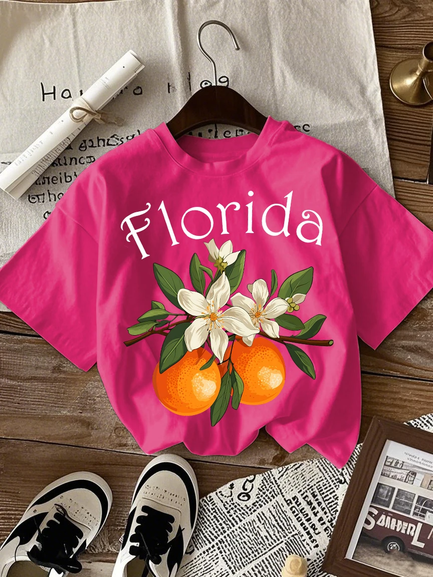 Florida Oranges Fruits Printing T-Shirts Women Soft O-Neck Tee Shirt Cotton All-Match Short Sleeve Y2K Summer Casual Clothing
Florida Oranges Fruits Printing T-Shirts Women Soft O-Neck Tee Shirt Cotton All-Match Short Sleeve Y2K Summer Casual Clothing