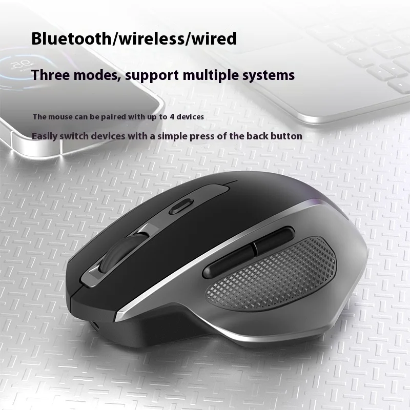 Wireless Mouse Three-Mode Silent Mouse 2.4G Rechargeable Macro Definition Gaming Ergonomic Office High Appearance
Wireless Mouse Three-Mode Silent Mouse 2.4G Rechargeable Macro Definition Gaming Ergonomic Office High Appearance