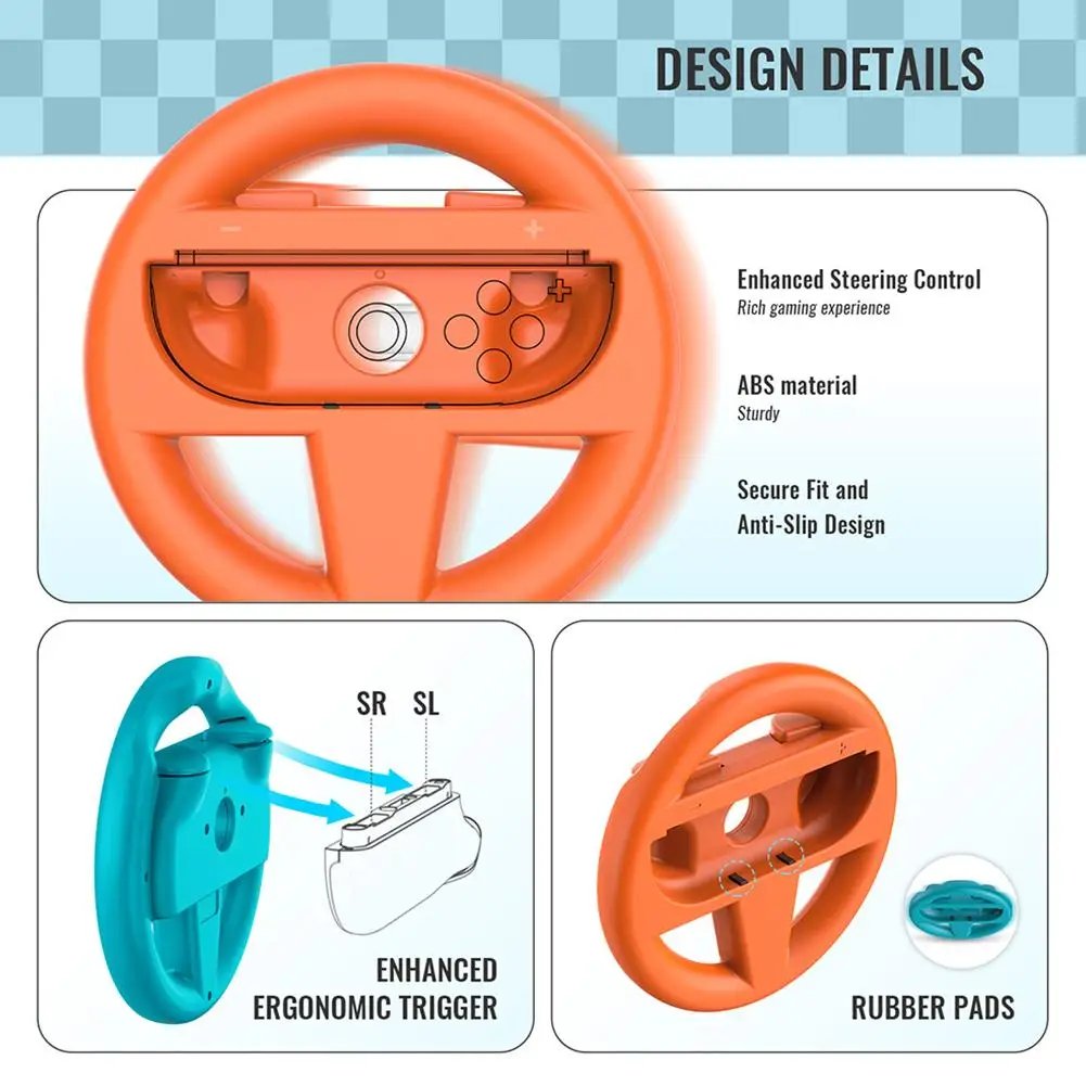 2 Pack Steering Wheels for Nintendo Switch 2 JoyCon Controllers Racing Wheels for Mario Kart 8 Deluxe Family Use Accessorie C2L4
2 Pack Steering Wheels for Nintendo Switch 2 JoyCon Controllers Racing Wheels for Mario Kart 8 Deluxe Family Use Accessorie C2L4