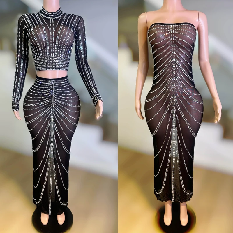 Women Singer Jazz Dance Costume Sexy Mesh Rhinestones Evening Dresses Bar Ds Dj Party Festival Outfits Stage Clubwear XS8825
Women Singer Jazz Dance Costume Sexy Mesh Rhinestones Evening Dresses Bar Ds Dj Party Festival Outfits Stage Clubwear XS8825