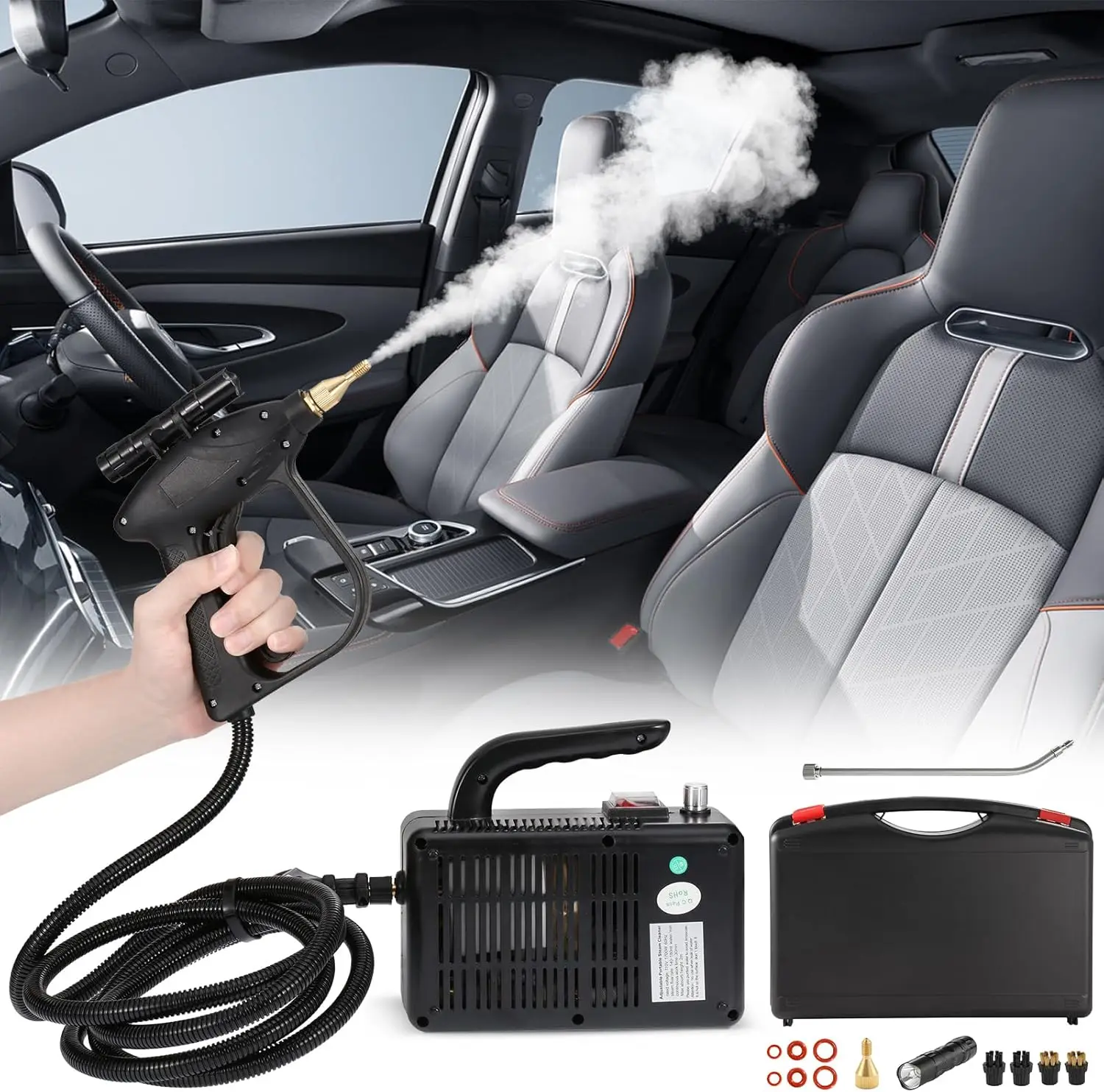 High Pressure Handheld Steam Cleaner Cleaning Car Steamer for Auto Detailing Portable Electric Steam Machine Home Use Kitchen
High Pressure Handheld Steam Cleaner Cleaning Car Steamer for Auto Detailing Portable Electric Steam Machine Home Use Kitchen