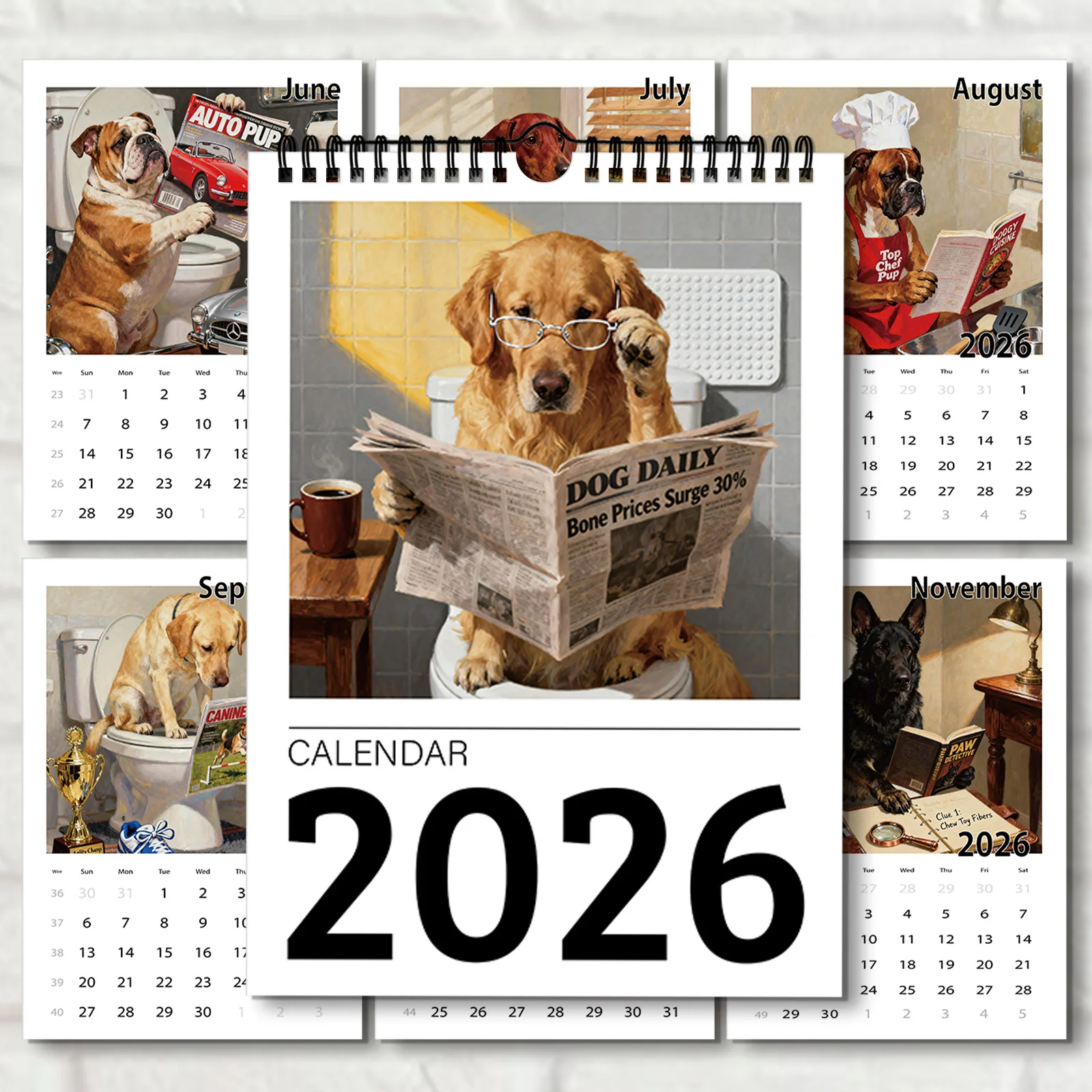 1PC 2026 A4 Wall Calendar, Large Wall Calendar,Pet Dog,12 Different Exquisite Patterns, Perfect For Home, Office, School, Travel
1PC 2026 A4 Wall Calendar, Large Wall Calendar,Pet Dog,12 Different Exquisite Patterns, Perfect For Home, Office, School, Travel