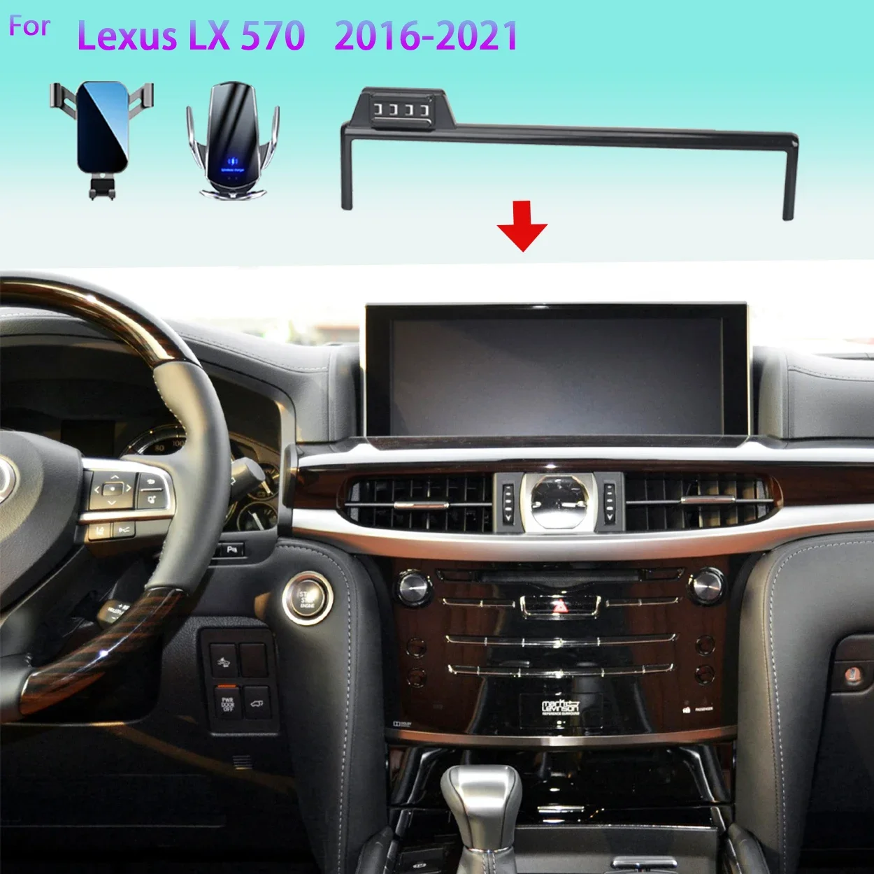 Car Phone Holder For Lexus LX 570 J200 2016-2020 2021 Screen Mobile Phone Support Car Mounts 15W Wireless Charging Accessories
Car Phone Holder For Lexus LX 570 J200 2016-2020 2021 Screen Mobile Phone Support Car Mounts 15W Wireless Charging Accessories