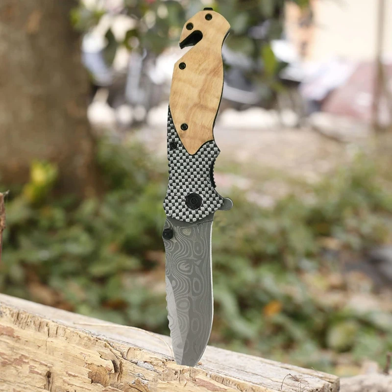 Portable Pocket Folding Knife with Back Clip Stainless Steel Blade Wooden Handle Outdoor Travel Camping Tool Holiday Gift
Portable Pocket Folding Knife with Back Clip Stainless Steel Blade Wooden Handle Outdoor Travel Camping Tool Holiday Gift