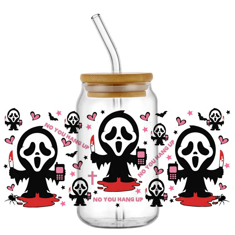 Scary Movie Vibe Art Work 16oz Glass Cup Wrap Easy to paste UV DTF Transfer Sticker Waterproof Transfers Decals
Scary Movie Vibe Art Work 16oz Glass Cup Wrap Easy to paste UV DTF Transfer Sticker Waterproof Transfers Decals