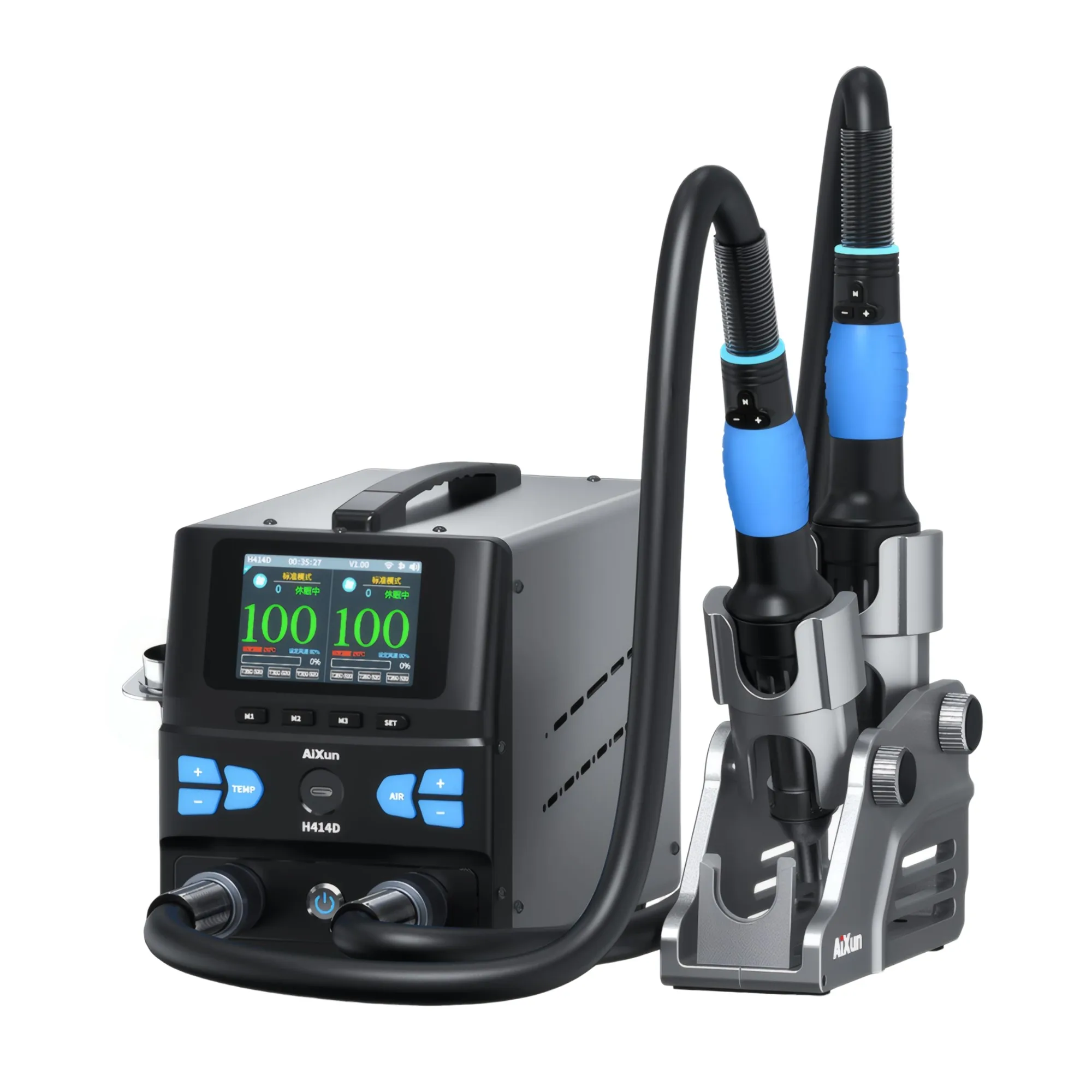 Aixun H414D 1400W Dual-Station Hot Air Smart Desoldering Station With For Bluetooth & WIFI Mobile Phone Repair Tool
Aixun H414D 1400W Dual-Station Hot Air Smart Desoldering Station With For Bluetooth & WIFI Mobile Phone Repair Tool