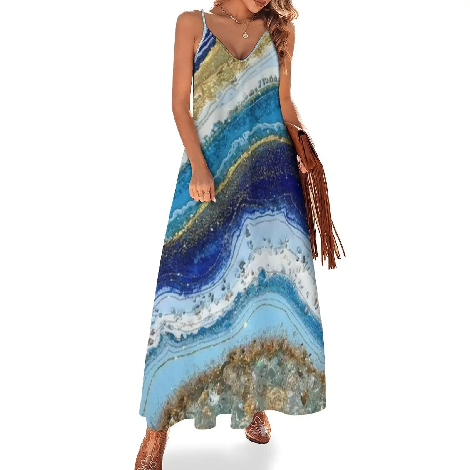 Blue Agate Stone Sleeveless Dress wedding dresses for parties summer dress for women 2025 Dress
Blue Agate Stone Sleeveless Dress wedding dresses for parties summer dress for women 2025 Dress