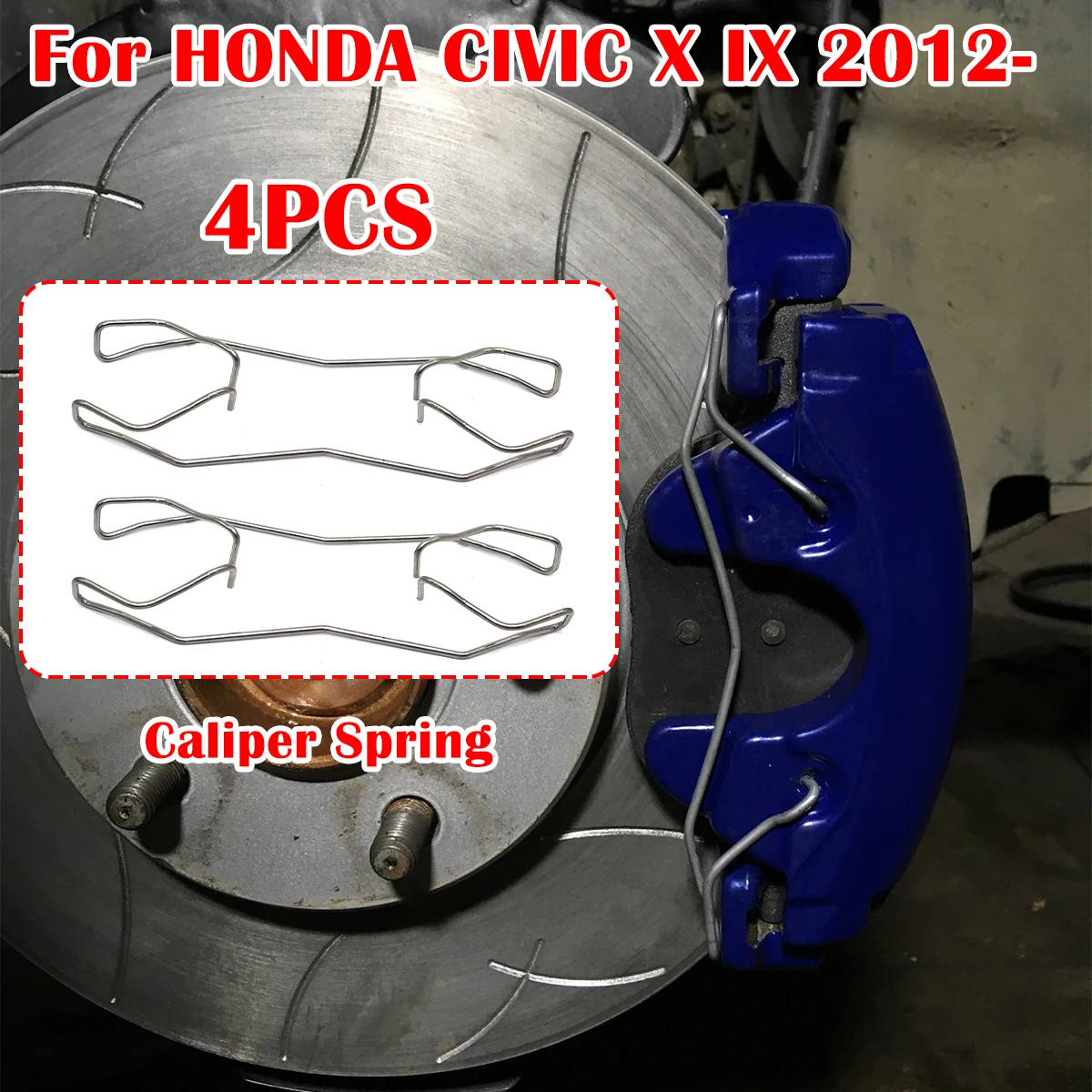 4pcs For HONDA CIVIC X IX 2012- Front Left Right Brake Pad Fittings Caliper Spring Fit Retainer Anti-Rattle Clip Fix Pad Replace
4pcs For HONDA CIVIC X IX 2012- Front Left Right Brake Pad Fittings Caliper Spring Fit Retainer Anti-Rattle Clip Fix Pad Replace