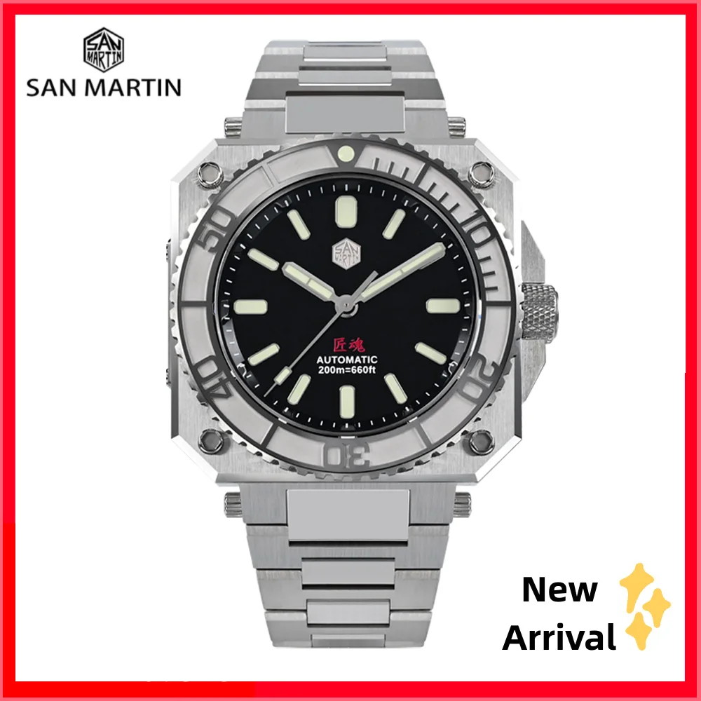 San Martin 40mm SW200 Original Design Simple Men Sports Diving Watch Automatic Mechanical Sapphire BGW-X1 Waterproof 200m SN0010
San Martin 40mm SW200 Original Design Simple Men Sports Diving Watch Automatic Mechanical Sapphire BGW-X1 Waterproof 200m SN0010
