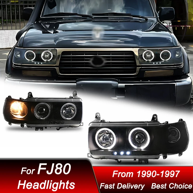 Hot Car styling Headlights For Toyota Land Cruiser FJ80 90-97 E-markd Dot style full LED Upgrade Projector Lens Accessories Kit
Hot Car styling Headlights For Toyota Land Cruiser FJ80 90-97 E-markd Dot style full LED Upgrade Projector Lens Accessories Kit