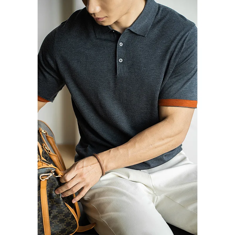 Men's Knitted Cool Feeling Short Sleeve Shirt Mixed Wool Polyester Nylon Spring New Style Casual Fashion City Life
Men's Knitted Cool Feeling Short Sleeve Shirt Mixed Wool Polyester Nylon Spring New Style Casual Fashion City Life