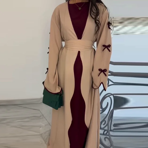 Womens Dresses 2025 Spring Fashion Bow Decor Waist Cinching Elegant Long Sleeved Patchwork Casual Round Neck Daily Long Dress
Womens Dresses 2025 Spring Fashion Bow Decor Waist Cinching Elegant Long Sleeved Patchwork Casual Round Neck Daily Long Dress