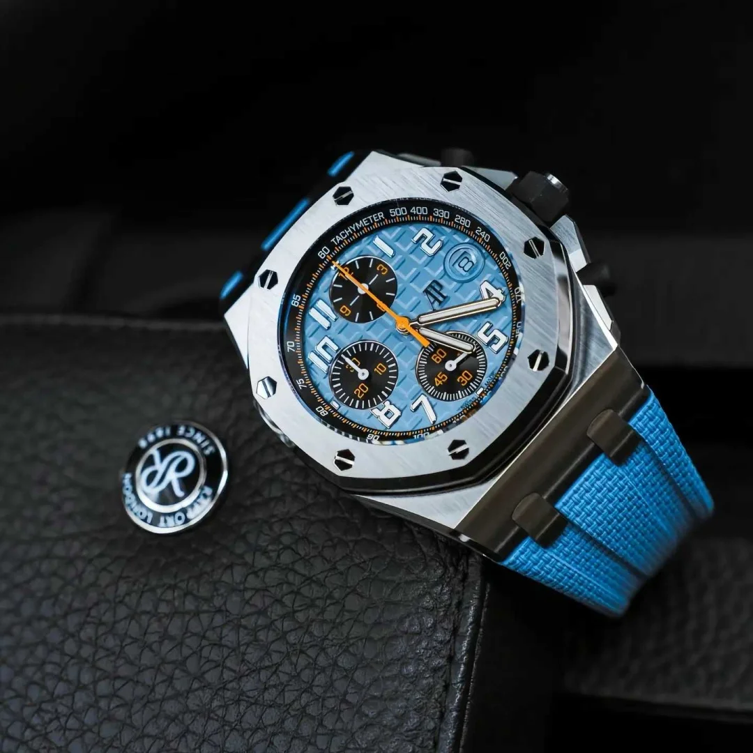 Fit For Audemars Piguet Royal Oak Sailcloth Pattern FKM Rubber Watch Strap For AP15400/26240/15500/26331 Watch Band 26mm
Fit For Audemars Piguet Royal Oak Sailcloth Pattern FKM Rubber Watch Strap For AP15400/26240/15500/26331 Watch Band 26mm