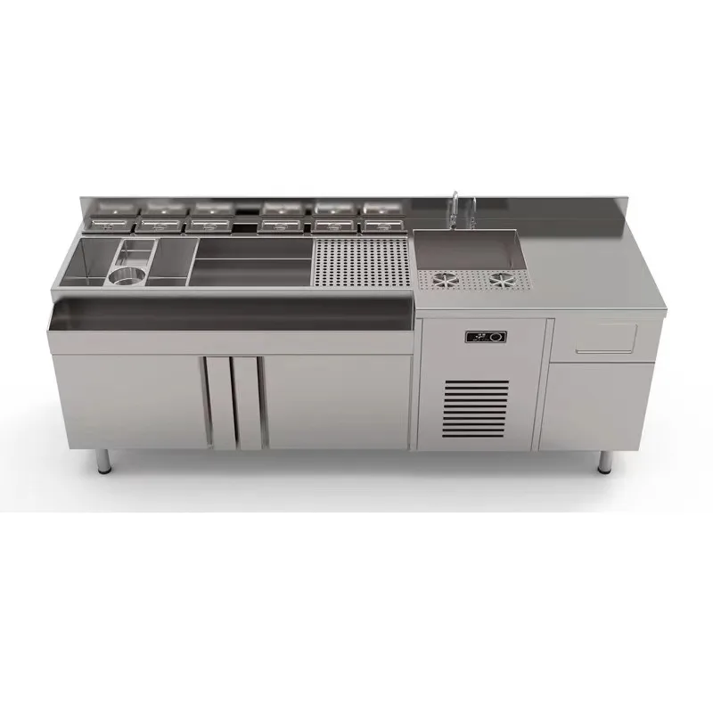 Bar Bartending Bench Bar Workbench Water Bar Console Commercial Stainless Steel Refrigerated Wine
Bar Bartending Bench Bar Workbench Water Bar Console Commercial Stainless Steel Refrigerated Wine