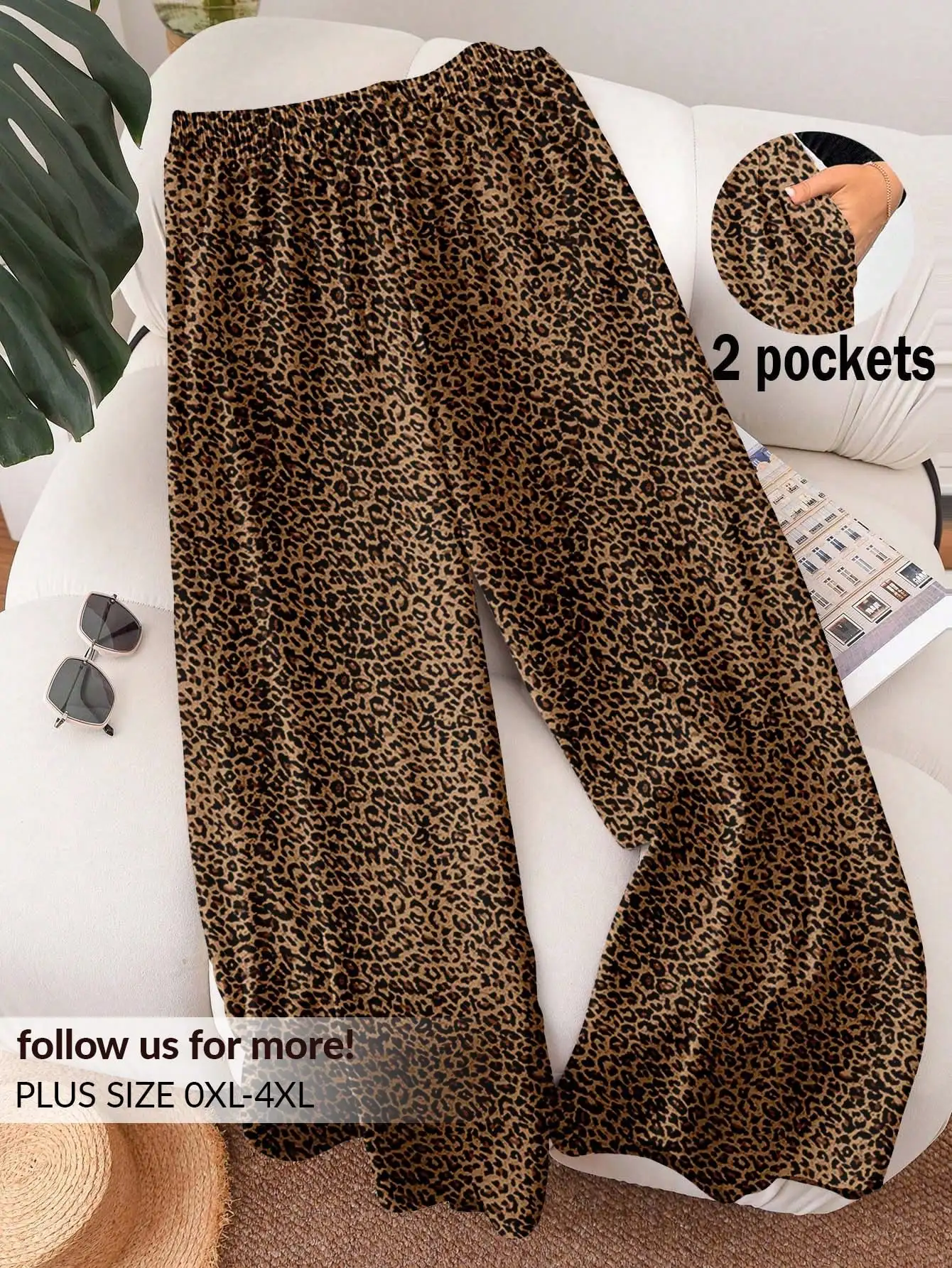 Широкие брюки больших размеров с леопардовым принтом и карманами, повседневные и для поездок на работу, весна-осень
Широкие брюки больших размеров с леопардовым принтом и карманами, повседневные и для поездок на работу, весна-осень