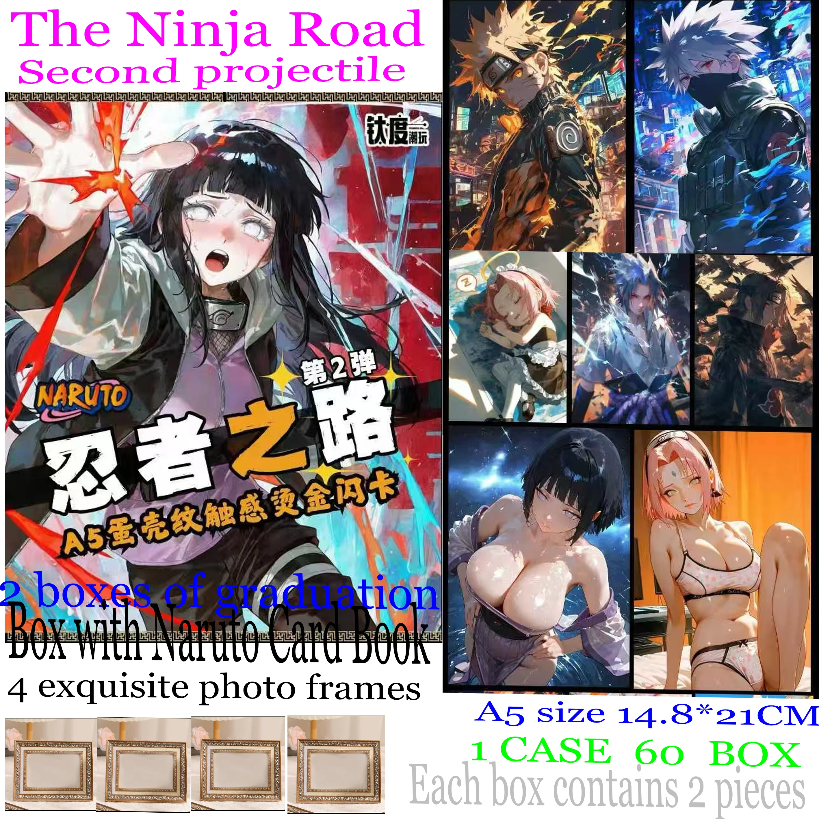 Wholesale latest Naruto Road Second Bullet A5 Character Card Anime Toys Replenishment Pack Game Collection Hobby Gift Wife Sexy
Wholesale latest Naruto Road Second Bullet A5 Character Card Anime Toys Replenishment Pack Game Collection Hobby Gift Wife Sexy