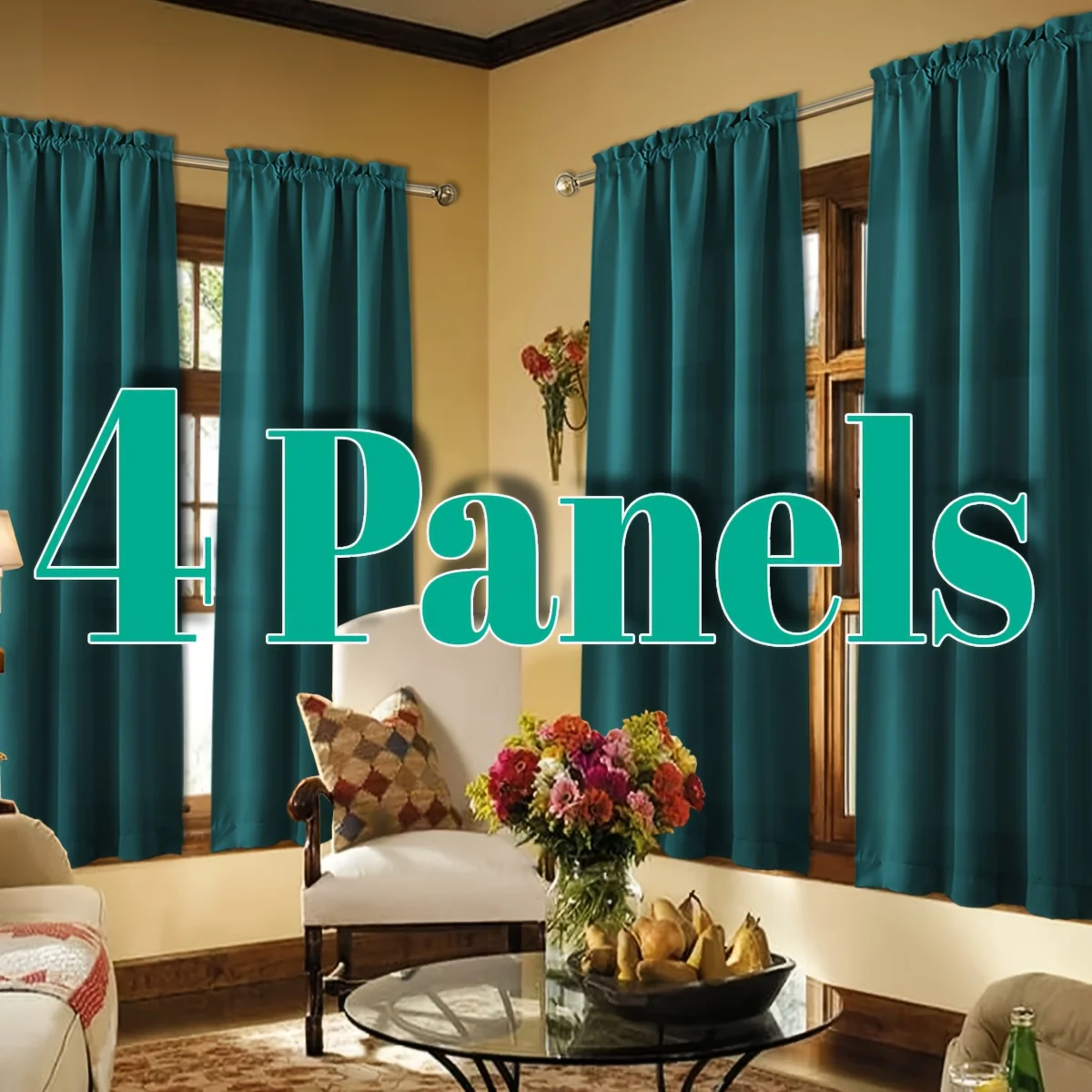 4 Panels/set Curtains, Solid Color Simple Rod Pocket Light Filtering Curtains, Brushed And Soft, Suitable For Living Room, Office Home, Bedroom Decoration
4 Panels/set Curtains, Solid Color Simple Rod Pocket Light Filtering Curtains, Brushed And Soft, Suitable For Living Room, Office Home, Bedroom Decoration