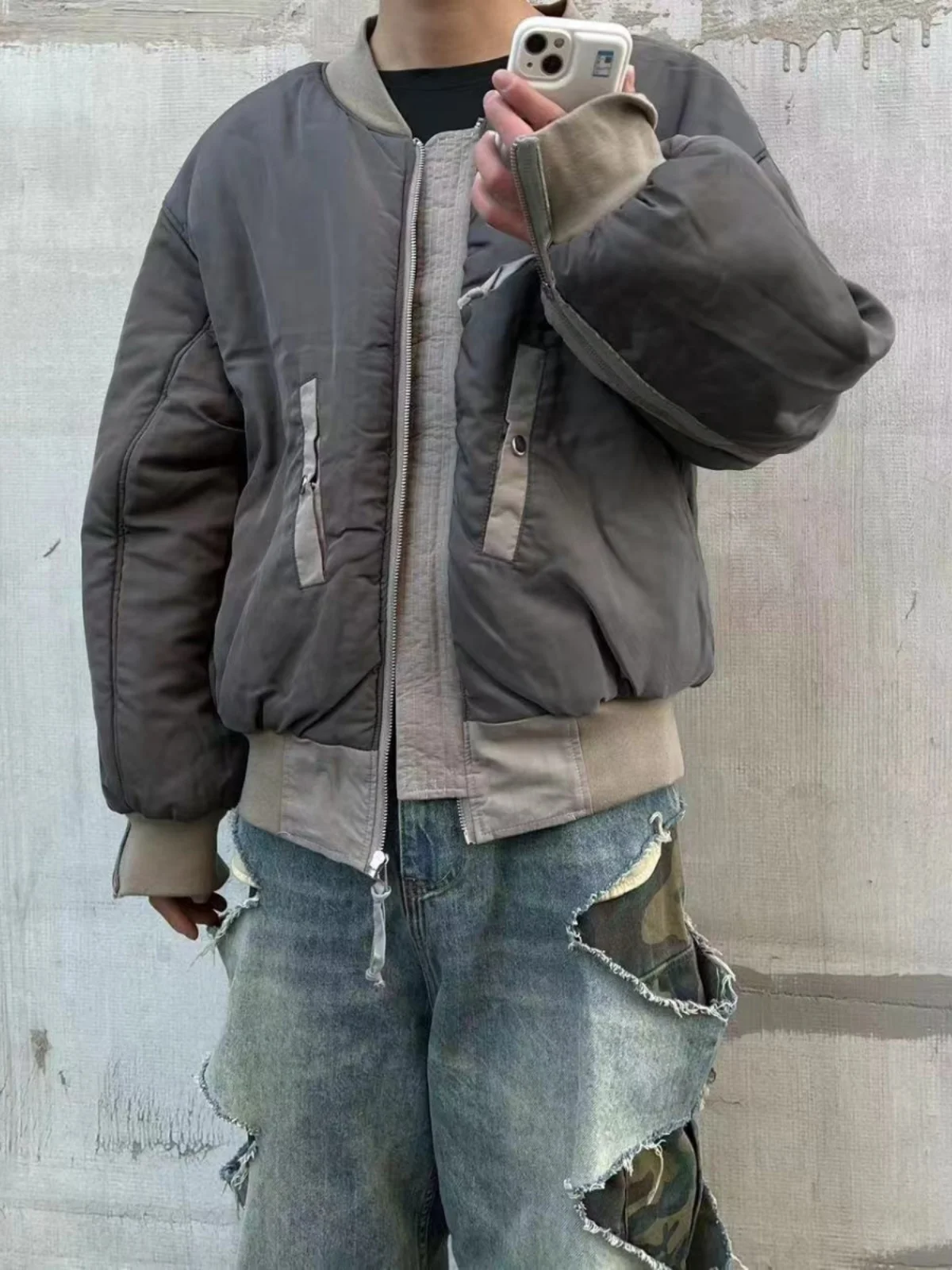 Ailz Heavyweight Pilot Cotton Jaet MA Sle Thiened Youth Trend Весна Осень Зима Длинный све Свободный крой Jaet
Ailz Heavyweight Pilot Cotton Jaet MA Sle Thiened Youth Trend Весна Осень Зима Длинный све Свободный крой Jaet