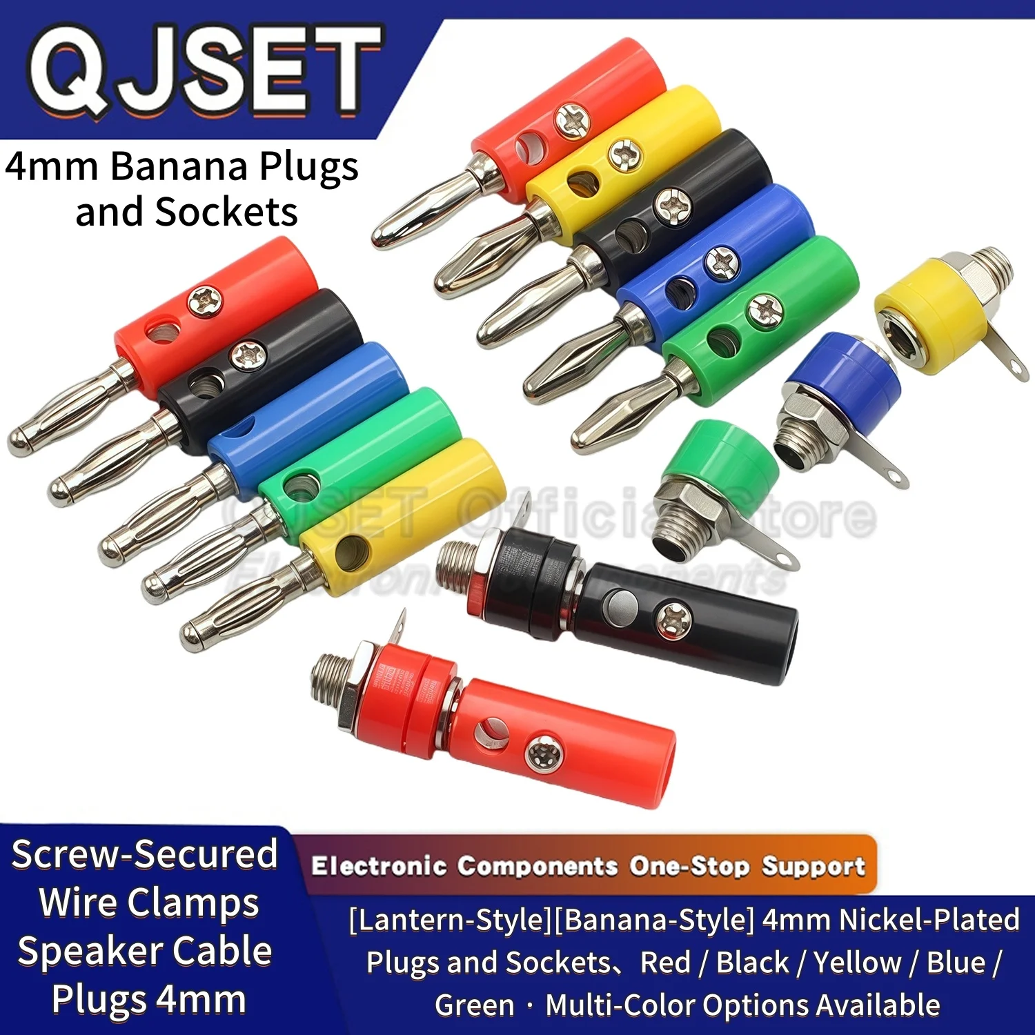 10pcs/set 4mm Banana Plug Socket Lantern Plug Power Amplifier Terminal Block For Audio Video Speaker Cable Adapter Terminal DIY
10pcs/set 4mm Banana Plug Socket Lantern Plug Power Amplifier Terminal Block For Audio Video Speaker Cable Adapter Terminal DIY