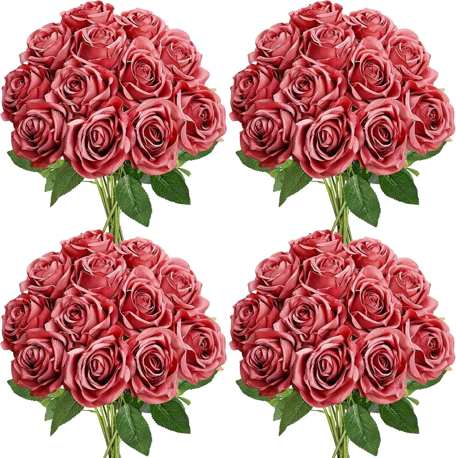 48 PCS Deep Pink Roses Artificial Flowers - Fake Silk Floral with Long Stems Bulk for Table Centerpieces DIY Bouquet Arr
48 PCS Deep Pink Roses Artificial Flowers - Fake Silk Floral with Long Stems Bulk for Table Centerpieces DIY Bouquet Arr