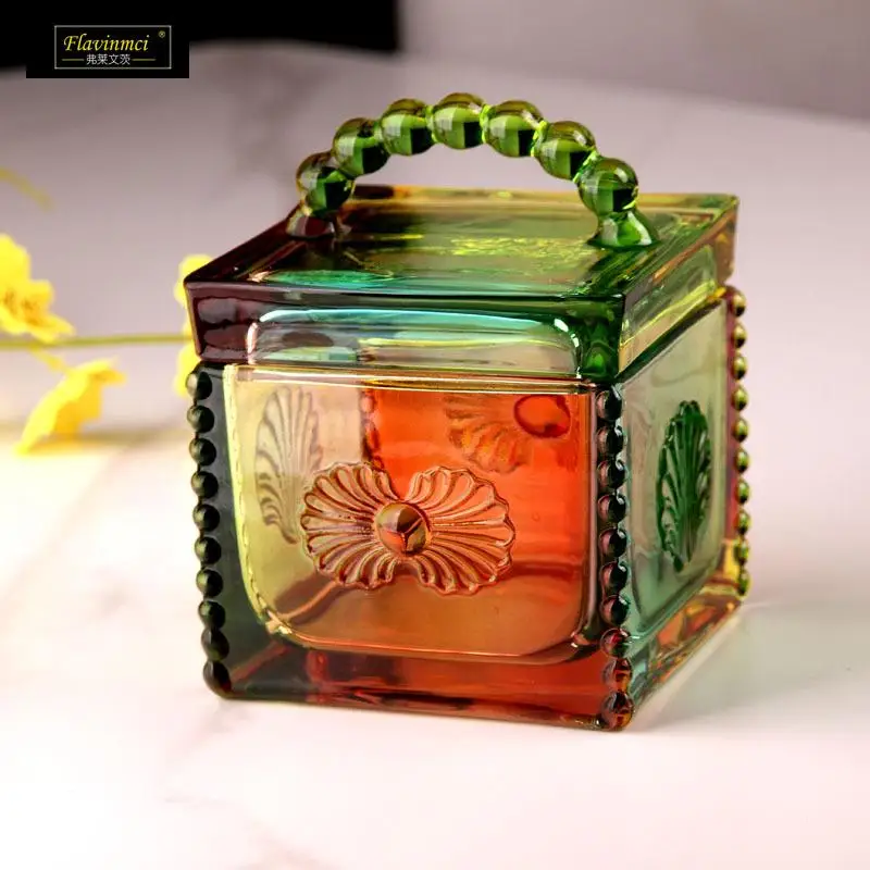 Red Crystal Glass Candy Jar with Lid Storage Container for Living Room Home Use Sugar Canister Jewelry Box
Red Crystal Glass Candy Jar with Lid Storage Container for Living Room Home Use Sugar Canister Jewelry Box