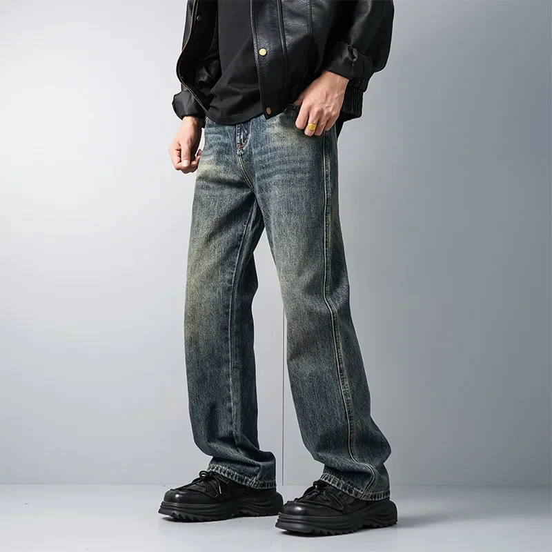 Pop Seasons Men's New Fashion American Style Washed Retro Blue Loose Jeans Pants Casual Trendy Wide Leg Solid Color Denim Pants
Pop Seasons Men's New Fashion American Style Washed Retro Blue Loose Jeans Pants Casual Trendy Wide Leg Solid Color Denim Pants