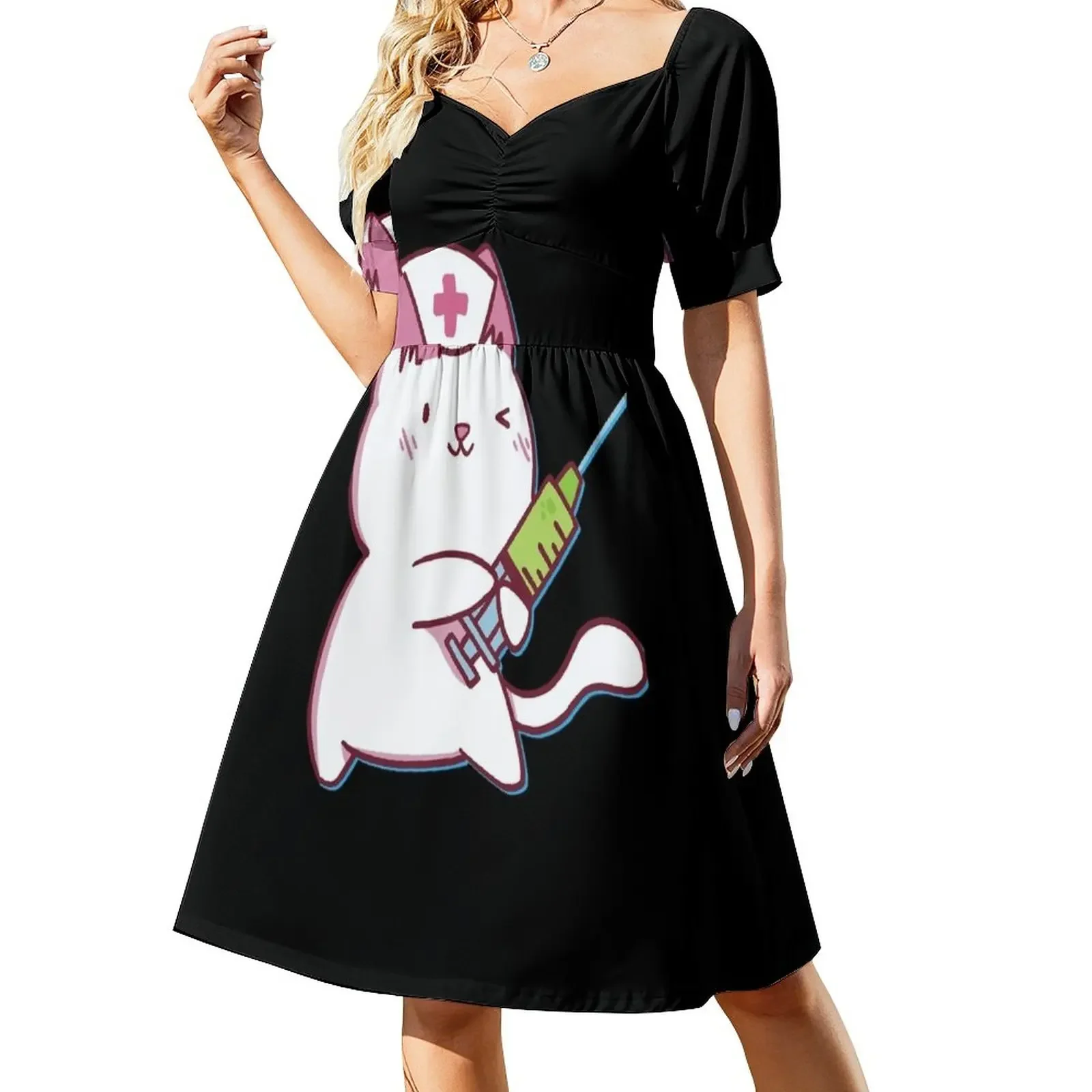 Nurse Cat With A Needle Short-Sleeved Dress women formal occasion dresses purple dress summer dresses womens 2025
Nurse Cat With A Needle Short-Sleeved Dress women formal occasion dresses purple dress summer dresses womens 2025