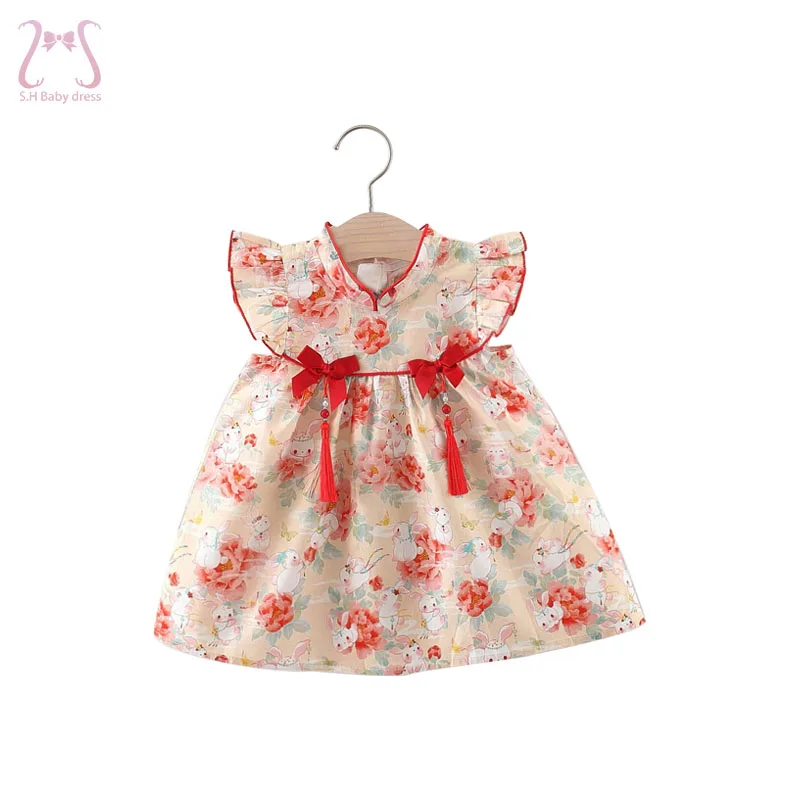 Chinese Style Children's Clothing Summer Sleeveless Flower Baby Girls Dresses Retro Thin Toddler Kids Wear 0 To 3 Years Old
Chinese Style Children's Clothing Summer Sleeveless Flower Baby Girls Dresses Retro Thin Toddler Kids Wear 0 To 3 Years Old