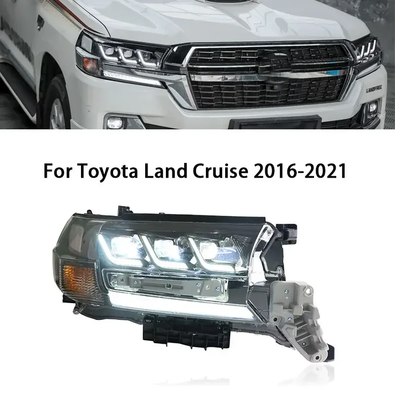 For Toyota Land Cruiser FULL LED Head lights 2016 2017 2018 2019 2020 2021 LC200 Car Head Lamps LED DRL Lens Dynamic turn signal
For Toyota Land Cruiser FULL LED Head lights 2016 2017 2018 2019 2020 2021 LC200 Car Head Lamps LED DRL Lens Dynamic turn signal