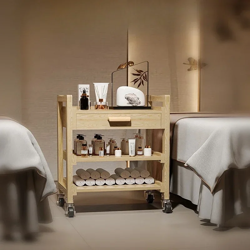 Solid Wood 3-layers Beauty Cart Salon Multifunctional Aesthetic Trolley with Drawer Tool Trolley Flexible Movable Barber Rack
Solid Wood 3-layers Beauty Cart Salon Multifunctional Aesthetic Trolley with Drawer Tool Trolley Flexible Movable Barber Rack