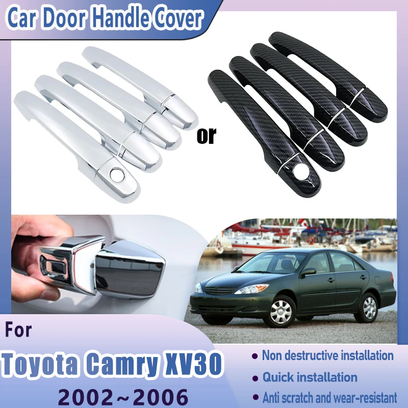 Для Toyota Camry XV30 2002 ~ 2006 Daihatsu Altis, крышка дверной ручки автомобиля, внешняя ручка с защитой от царапин, наклейка, автоаксессуары
Для Toyota Camry XV30 2002 ~ 2006 Daihatsu Altis, крышка дверной ручки автомобиля, внешняя ручка с защитой от царапин, наклейка, автоаксессуары