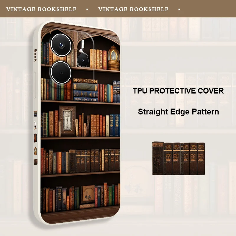 Retro Bookshelf Phone Case For Xiaomi Redmi Note 14 13 12 12S 11 11S 10 10S 9 9S 15 14C Pro Plus 4G 5G Liquid Silicone Cover 
Retro Bookshelf Phone Case For Xiaomi Redmi Note 14 13 12 12S 11 11S 10 10S 9 9S 15 14C Pro Plus 4G 5G Liquid Silicone Cover