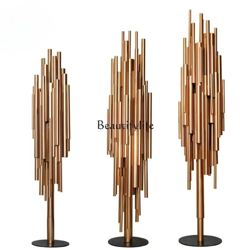 Hotel lobby metal sculpture large floor ornament stainless steel decoration
Hotel lobby metal sculpture large floor ornament stainless steel decoration