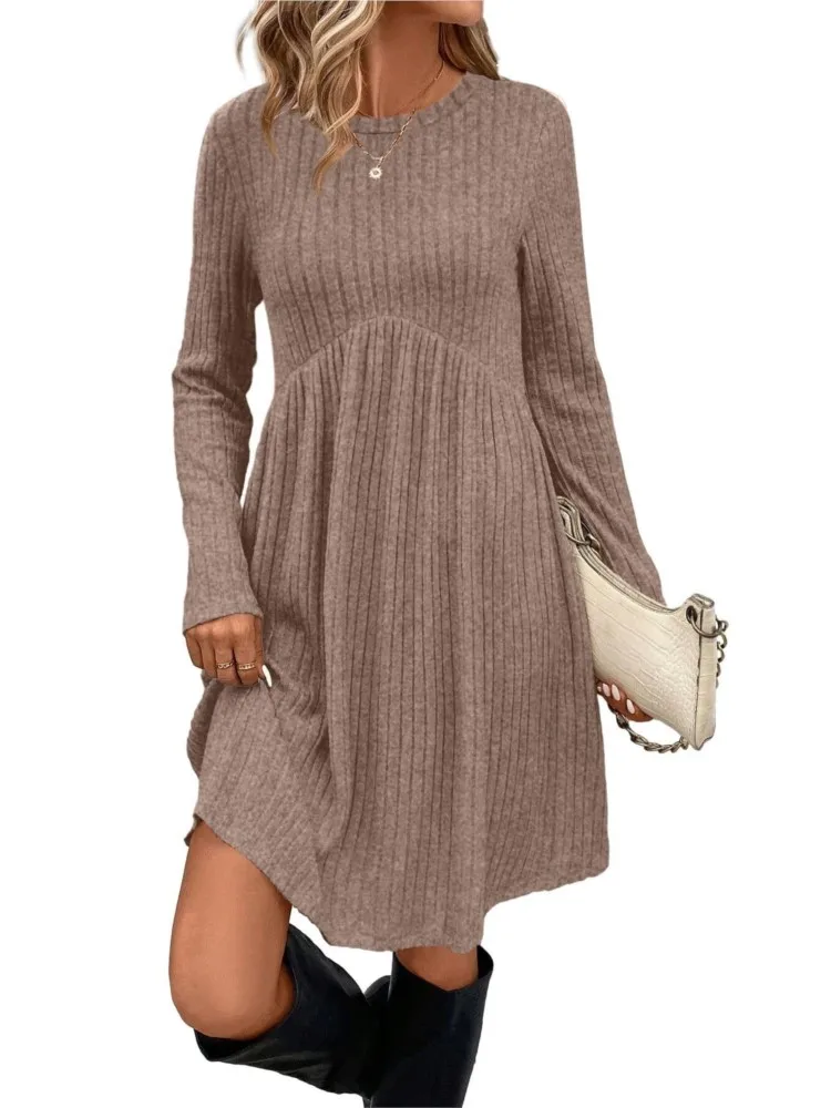 Dresses 2025 Woman Knitted Dress Slim Solid Color Simple Style Vestidos Long Sleeves All-match Casual Elegant Temperament Trendy
Dresses 2025 Woman Knitted Dress Slim Solid Color Simple Style Vestidos Long Sleeves All-match Casual Elegant Temperament Trendy