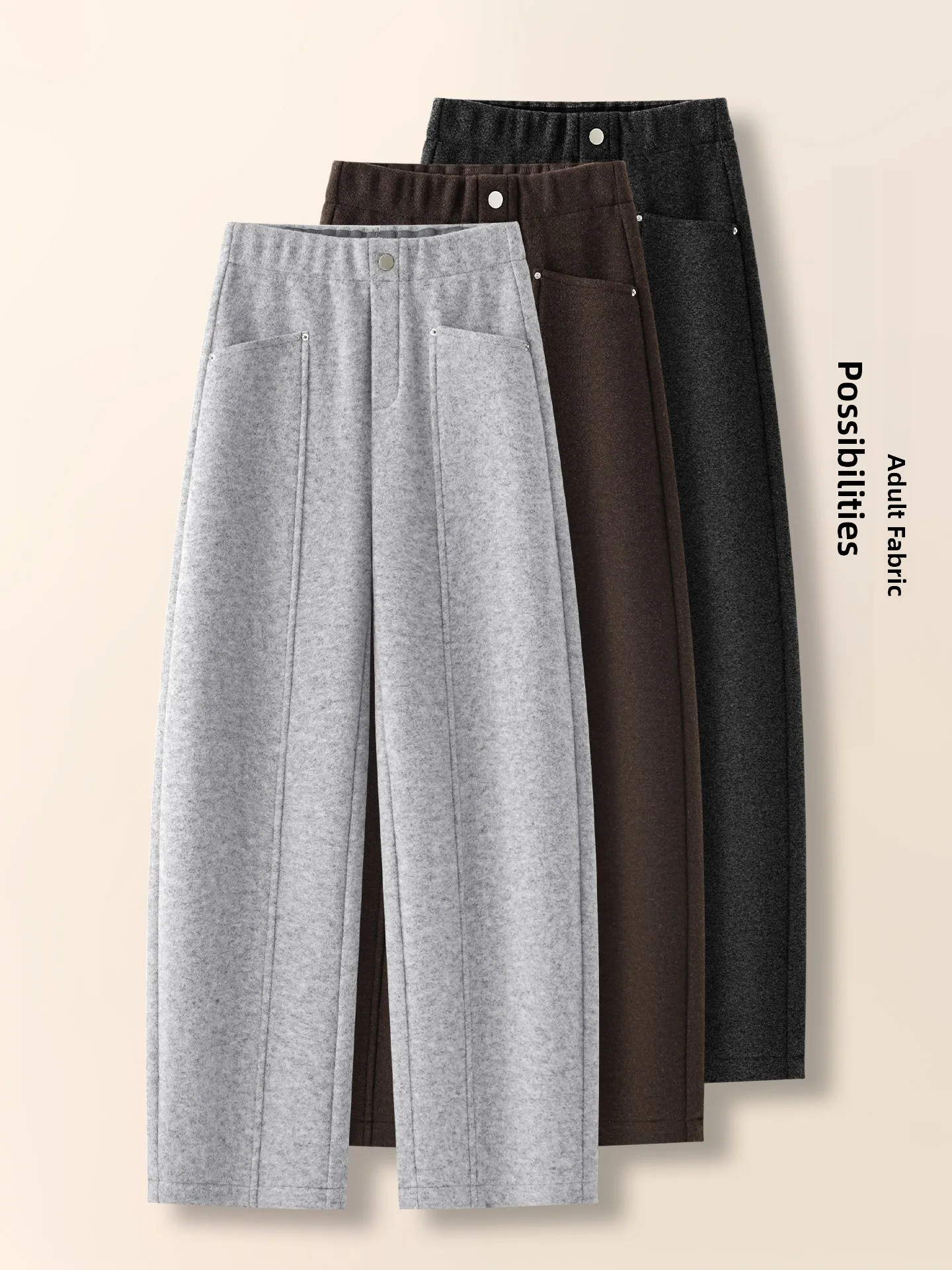 High Waist Fleece Lined Thickened Woolen Bananas Pants Women's Casual Straight Leg Trousers Autumn Winter New Style Elastic W...
High Waist Fleece Lined Thickened Woolen Bananas Pants Women's Casual Straight Leg Trousers Autumn Winter New Style Elastic W...