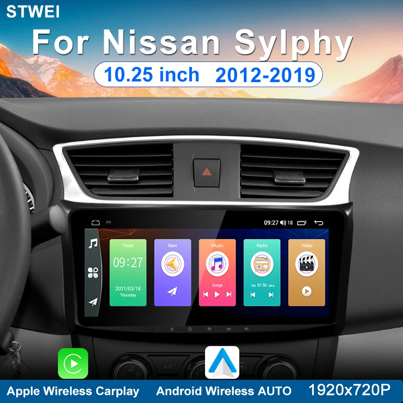 Автомагнитола для Nissan Sylphy, мультимедийный видеоплеер 2012-2019, 10,25 дюйма, Android 13, GPS-навигация, стерео, 4G, Wi-Fi, Carplay
Автомагнитола для Nissan Sylphy, мультимедийный видеоплеер 2012-2019, 10,25 дюйма, Android 13, GPS-навигация, стерео, 4G, Wi-Fi, Carplay