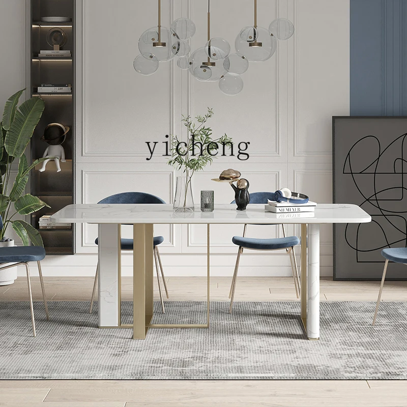 ZZ modern light luxury marble dining table and chair combination rectangular small apartment dining table minimalist
ZZ modern light luxury marble dining table and chair combination rectangular small apartment dining table minimalist