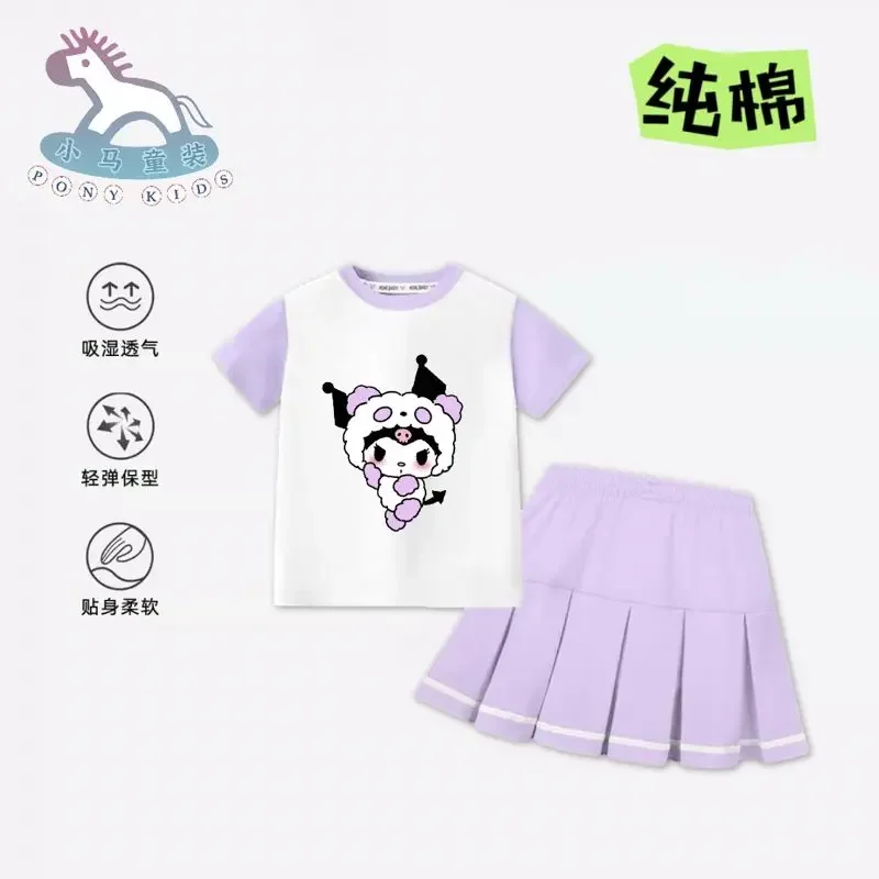Sweet Kuromi Anime Kawaii Cinnamoroll MINISO Short Sleeved Dress Summer Cute My Melody Princess Shirt Clothing Gifts for Kids
Sweet Kuromi Anime Kawaii Cinnamoroll MINISO Short Sleeved Dress Summer Cute My Melody Princess Shirt Clothing Gifts for Kids