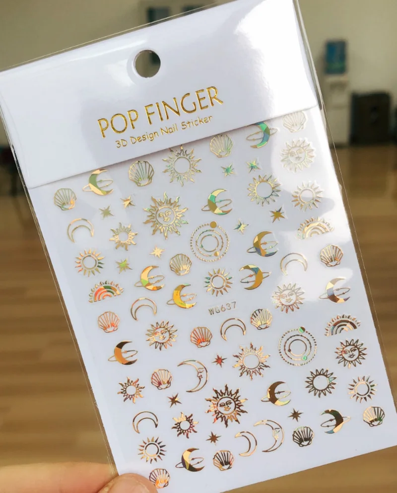1PCS Laser Gold Silver Sun Moon Decals 3D Nail Sticker Colorful Love Letters Vintage Stickers Press on Nails Nail Art Decoration
1PCS Laser Gold Silver Sun Moon Decals 3D Nail Sticker Colorful Love Letters Vintage Stickers Press on Nails Nail Art Decoration