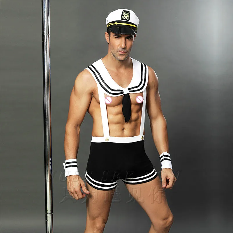 Adult Men Sexy Sailor Costume Hot Erotic Sexy Slim Fit White Seaman Uniform Carnival Festival Halloween Male Costumes
Adult Men Sexy Sailor Costume Hot Erotic Sexy Slim Fit White Seaman Uniform Carnival Festival Halloween Male Costumes
