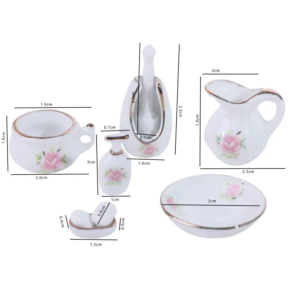 1/12 Scale Dollhouse Bathroom Porcelain Rose Floral Vintage Style Ceramic Dollhouse Furniture Exquisite Micro Scene
1/12 Scale Dollhouse Bathroom Porcelain Rose Floral Vintage Style Ceramic Dollhouse Furniture Exquisite Micro Scene