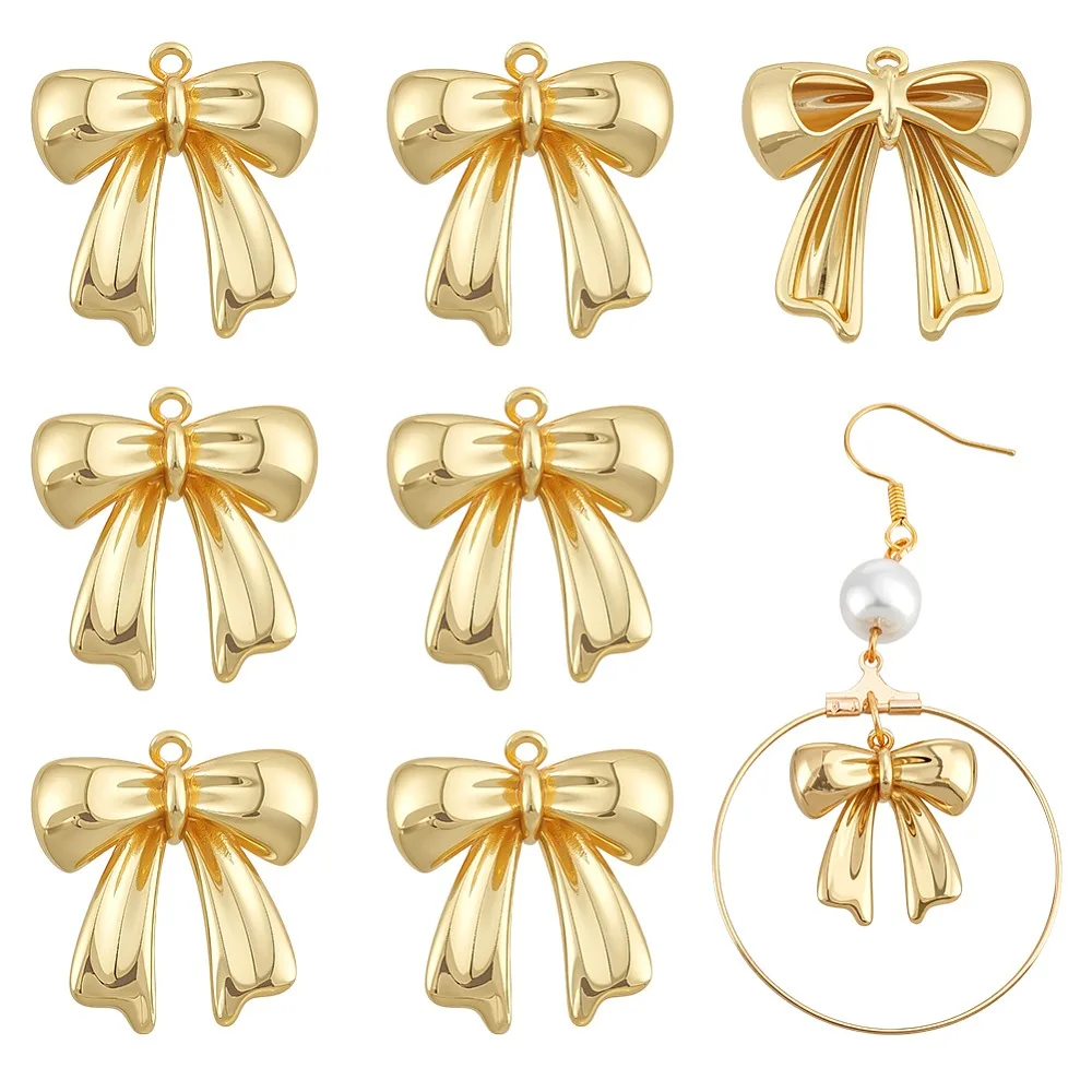 6Pcs Rack Plating Brass Pendants Bowknot Long-Lasting Plated Lead Free Cadmium Free Real 18K Gold Plated 20x18.5x5.5mm
6Pcs Rack Plating Brass Pendants Bowknot Long-Lasting Plated Lead Free Cadmium Free Real 18K Gold Plated 20x18.5x5.5mm