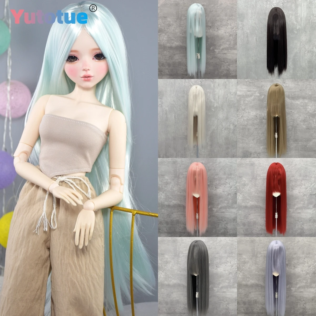 Yutotue Dolls Straight Hair with Long Bangs Wig for 1/3 1/4 1/6 BJD SD Doll DIY Hair Wig Toy
Yutotue Dolls Straight Hair with Long Bangs Wig for 1/3 1/4 1/6 BJD SD Doll DIY Hair Wig Toy