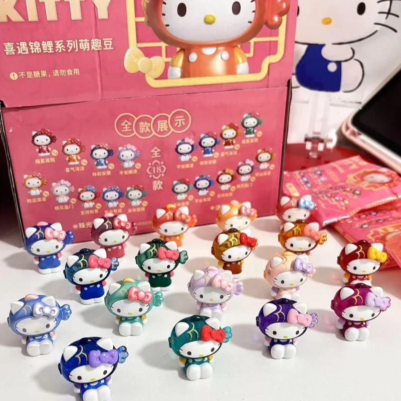 Оригинальная серия Sanrio Family Hello Kitty Koi Fish, слепая сумка Tide Play, настольные украшения, слепая коробка, очаровательная игрушка с бусинами 
Оригинальная серия Sanrio Family Hello Kitty Koi Fish, слепая сумка Tide Play, настольные украшения, слепая коробка, очаровательная игрушка с бусинами