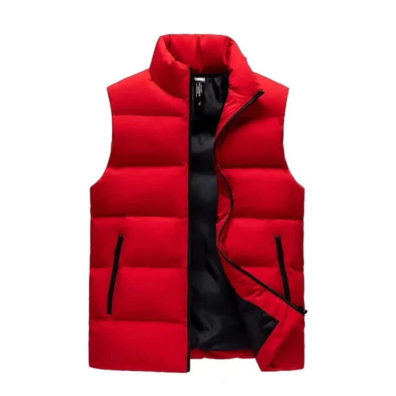 Solid Color Men's Vest Couple Style Stand Collar Cotton Jacket Thickened Winter Coat Zipper Closure Casual Fashion High Quality
Solid Color Men's Vest Couple Style Stand Collar Cotton Jacket Thickened Winter Coat Zipper Closure Casual Fashion High Quality