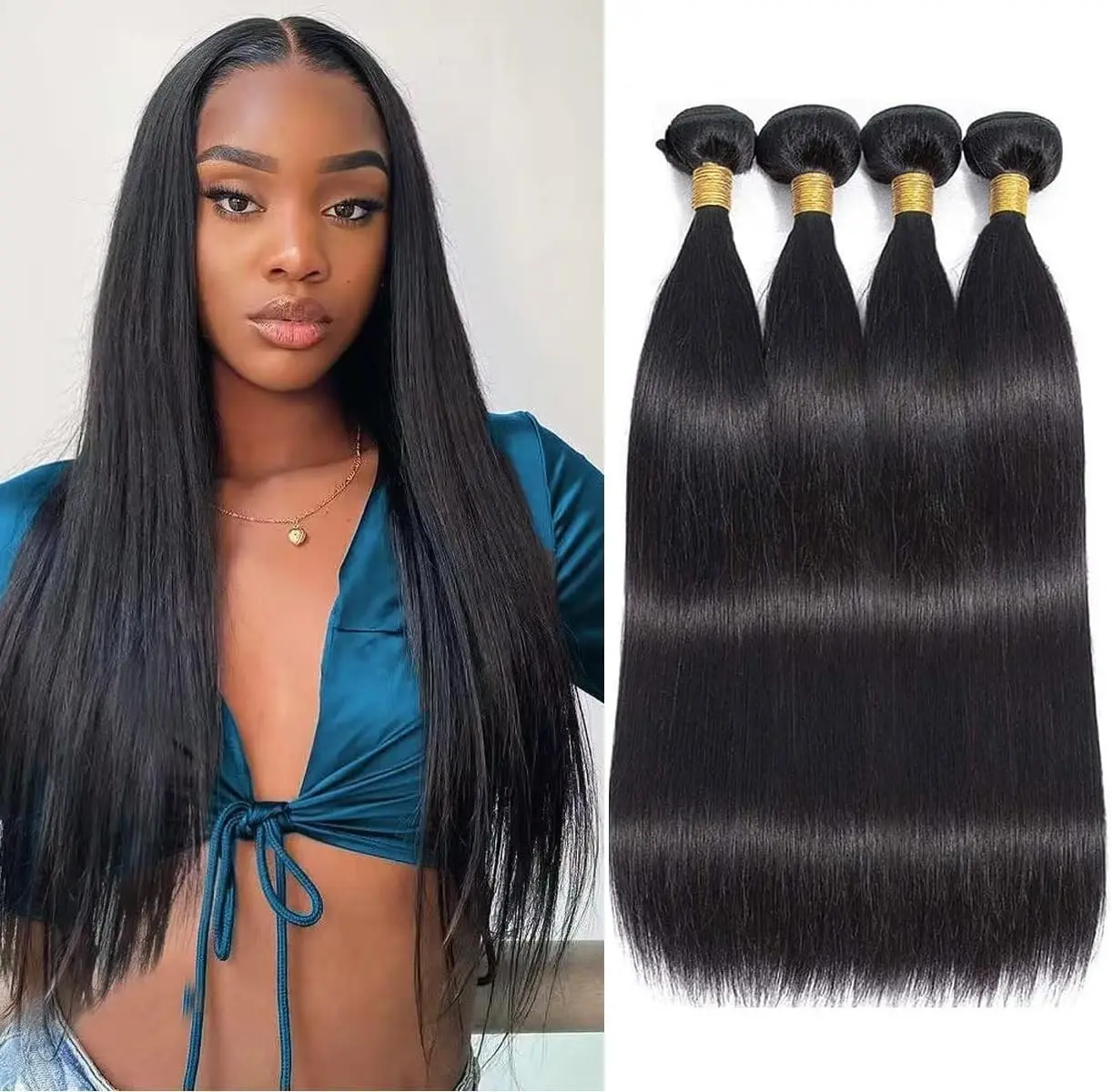 4 Bundle Women'S Straight Hair Extensions 12-26 Inch Natural Human Hair Bundles, 100% Straight Wefting for Natural Look, Easy
4 Bundle Women'S Straight Hair Extensions 12-26 Inch Natural Human Hair Bundles, 100% Straight Wefting for Natural Look, Easy
