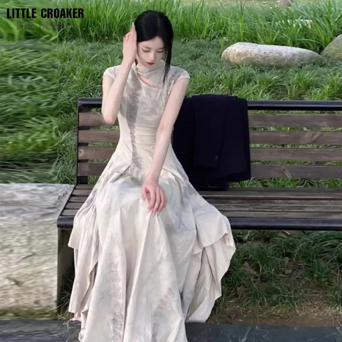 Женское летнее бежевое платье Ципао в современном китайском стиле, улучшенное китайское платье-Ципао для подростков, новинка 2023
Женское летнее бежевое платье Ципао в современном китайском стиле, улучшенное китайское платье-Ципао для подростков, новинка 2023