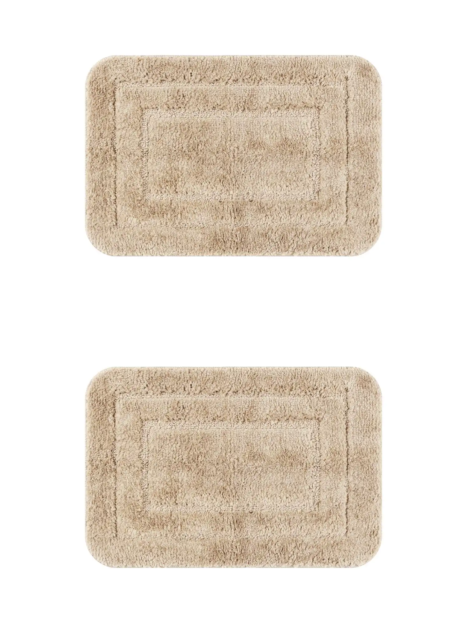 Soft absorbent non-slip bath mats set of two plush bathroom rugs in khaki measuring 16 by 24 inches
Soft absorbent non-slip bath mats set of two plush bathroom rugs in khaki measuring 16 by 24 inches